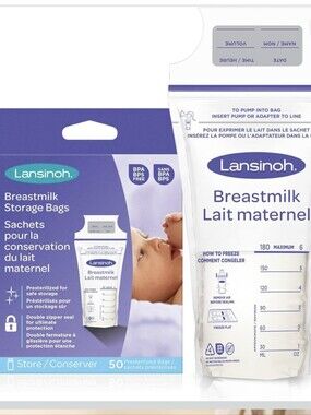New Lansinoh Breast Milk Storage Bags (50 Count)